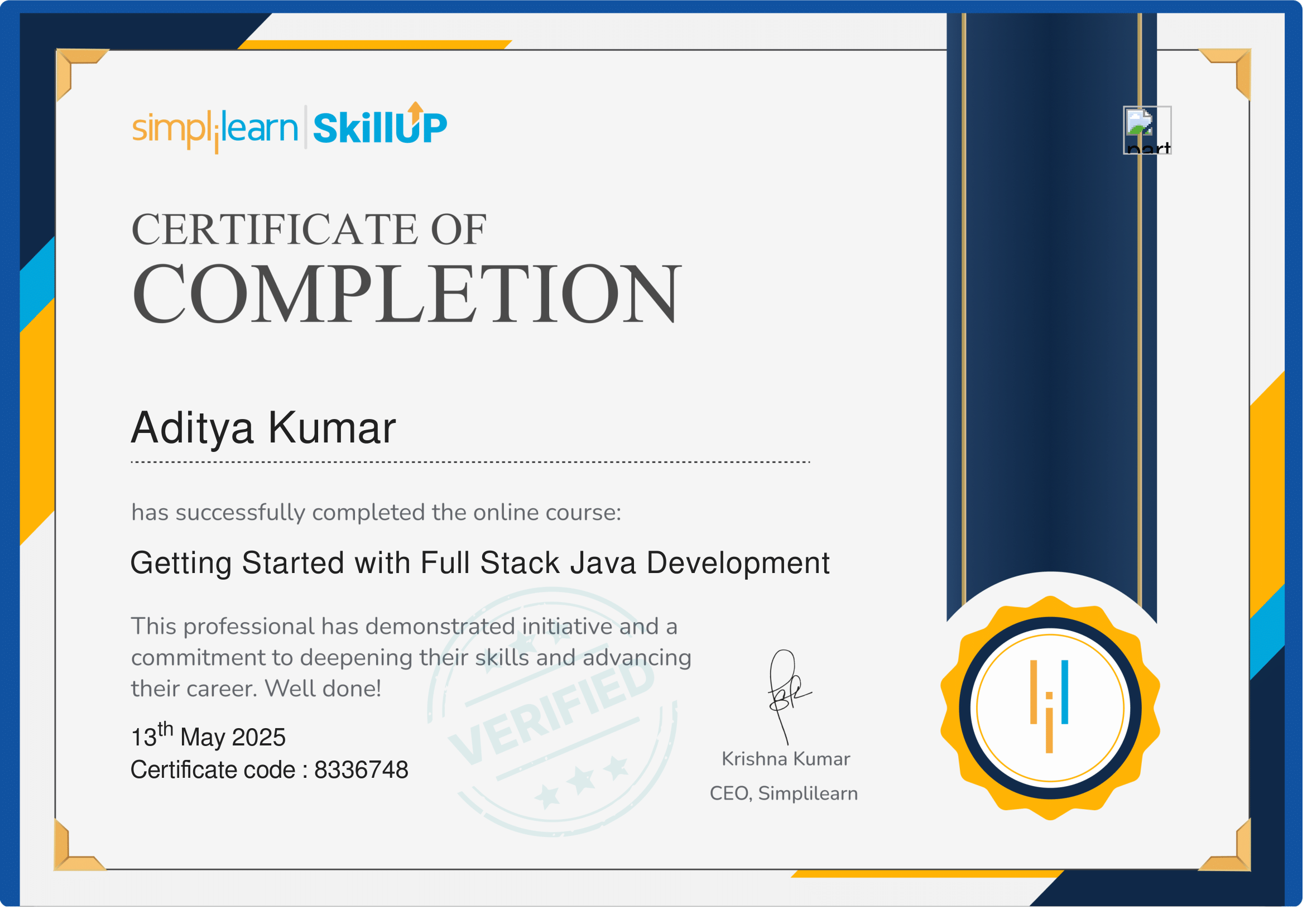 Full Stack Certificate